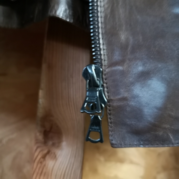 m0851 Leather Jacket Brown - Picture 5 of 6